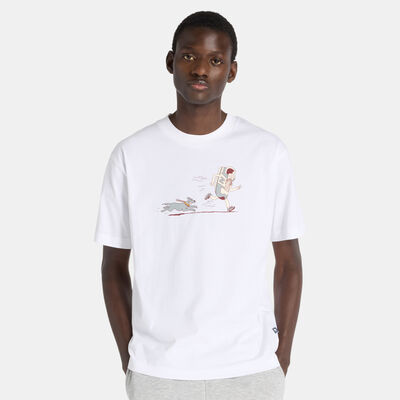 New Balance Men's Newbie Chase Graphic T-Shirt White