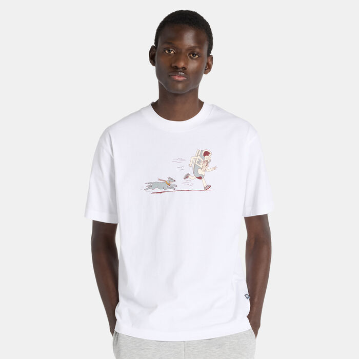New Balance Men's Newbie Chase Graphic T-Shirt White image number 0