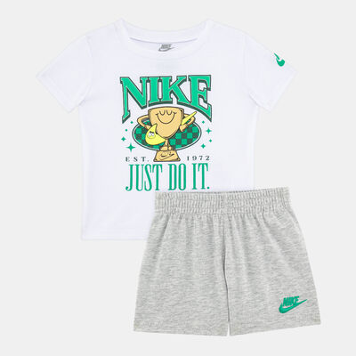 Nike Kids' Sportswear AYG Jersey and Shorts Set Grey