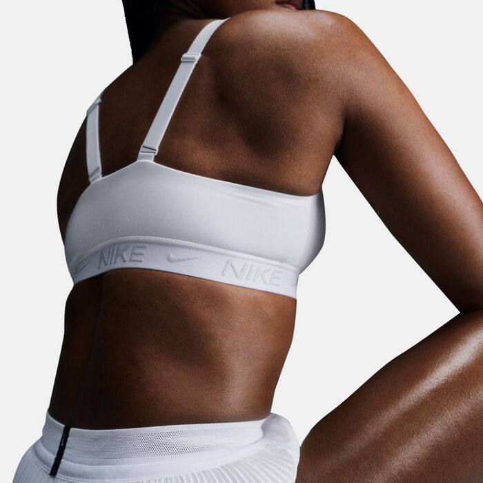 Nike Women's Indy Medium-Support Sports Bra White image number 6