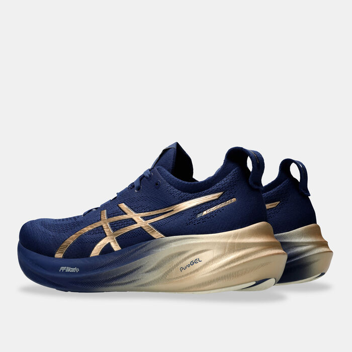 ASICS Men's GEL-NIMBUS 26 PLATINUM Running Shoes Blue image number 2