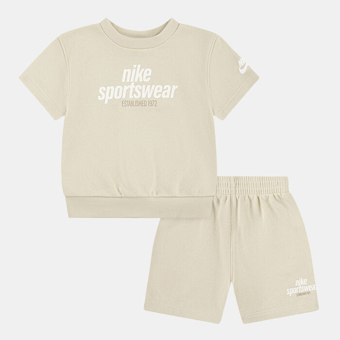 Nike Kids' Club Family T-Shirt and Shorts Set Brown image number 0