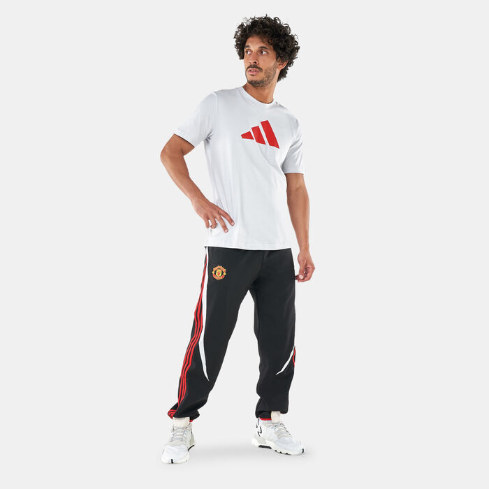 adidas Men's Manchester United Teamgeist Woven Pants Black image number 2