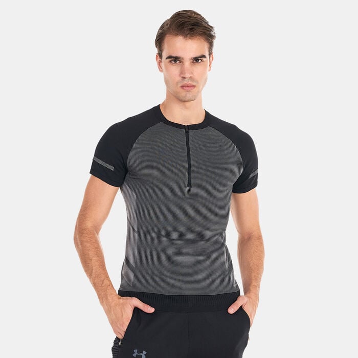 Buy Under Armour Men's UA IntelliKnit ¼ Zip T-Shirt Black in Dubai, UAE -SSS