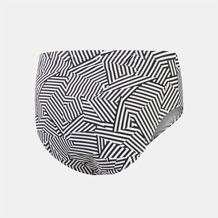 Speedo Women's Shaping Printed Swimming Briefs Black image number 1