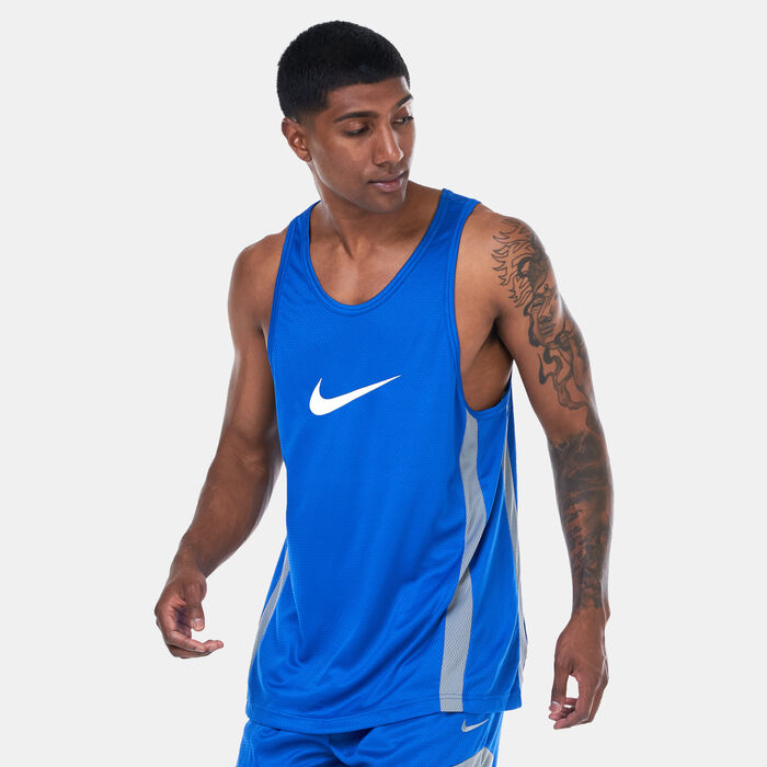 Nike Men's Icon Dri-FIT Basketball Jersey Blue image number 0