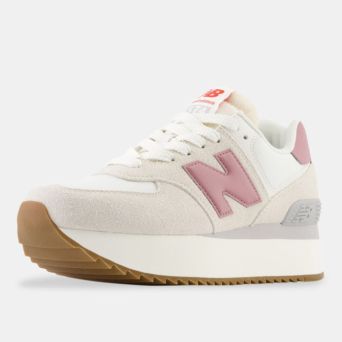 New Balance Women's 574+ Shoes Beige image number 2