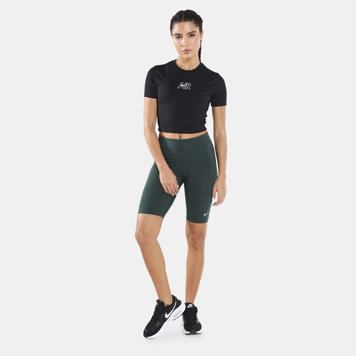 Nike Women's Sportswear Air Crop Top Black image number 2