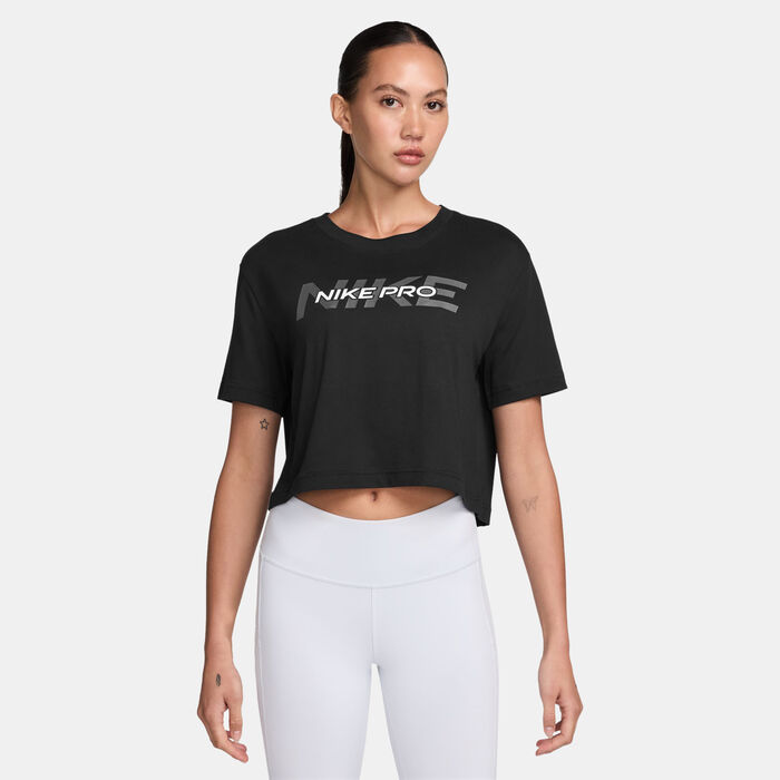 Nike Women's Pro Crop Top Black image number 0