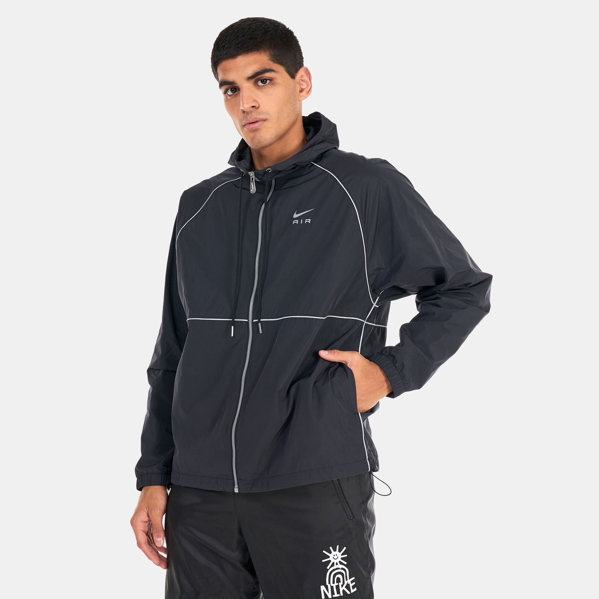 Buy Nike Men s Air Full Zip Hooded Woven Jacket Black in Dubai