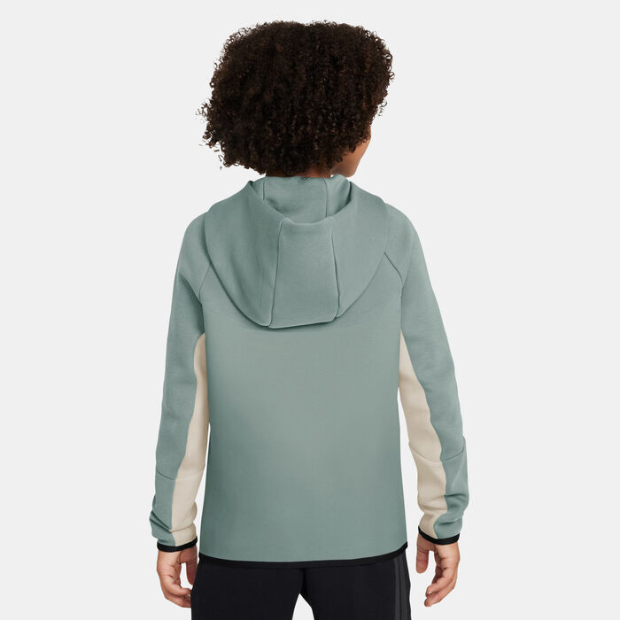 Nike Kids' Sportswear Tech Fleece Full-Zip Hoodie Green image number 1
