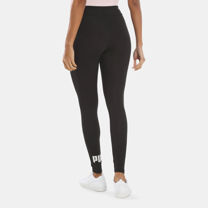 PUMA Women's Essentials+ Metallic Leggings Black image number 1