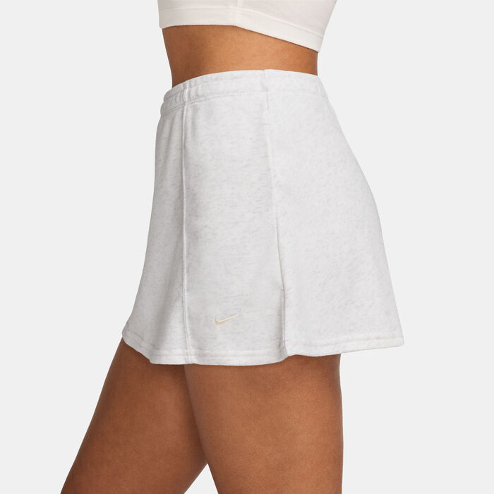 Nike Women's Sportswear Chill Terry Mini Skort White image number 2