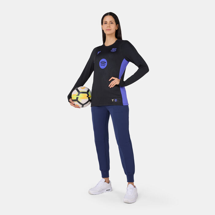 Nike Women's FC Barcelona x Kobe Strike Away Pre-Match Football Top Grey image number 4