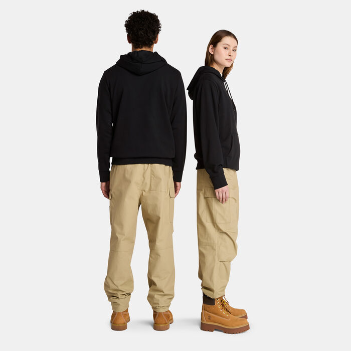 Timberland Men's Woven Badge Hoodie Black image number 1