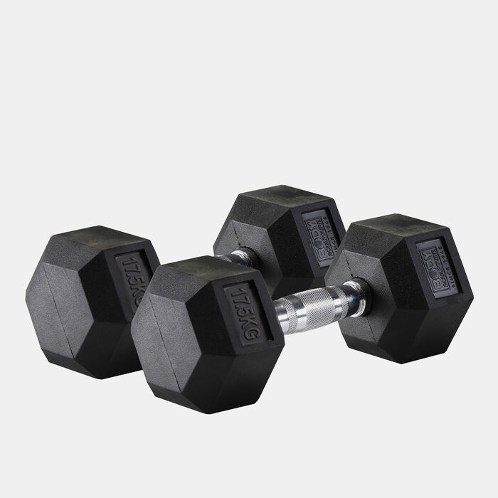 Body Sculpture Hex Rubber Dumbbell - 17.5Kg (1 Pair) Multi image number 0