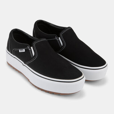 Vans Women’s Asher Platform Slip-On Shoes Black