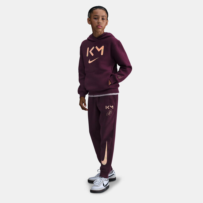 Nike Kids' Kylian Mbappé Club Fleece Dri-FIT Hoodie Red image number 2