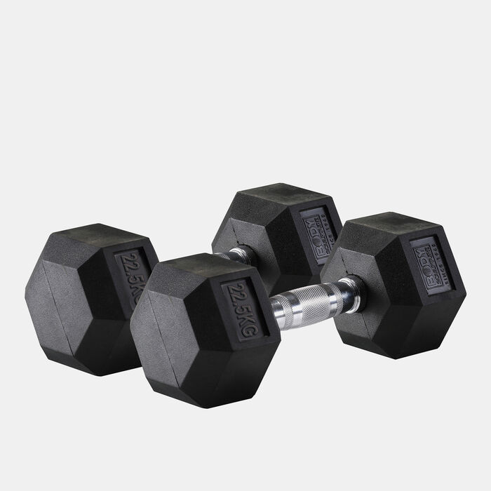 Body Sculpture Hex Rubber Dumbbell - 22.5Kg (1 Pair) Multi image number 0