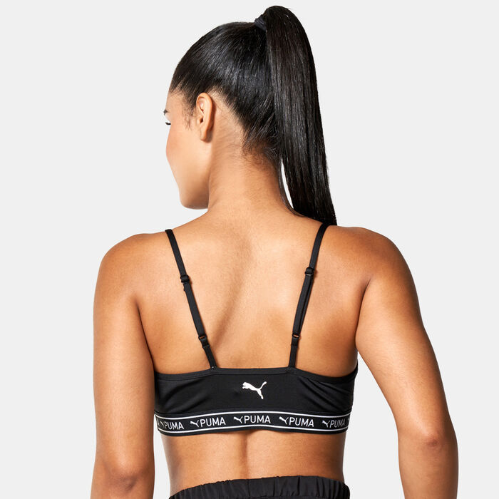 PUMA Women's Move Strong Light-Support Training Sports Bra Black image number 1
