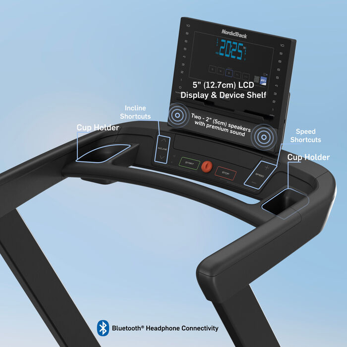 NordicTrack T Series 7 Treadmill Black image number 2