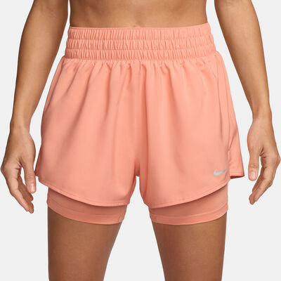 Nike Women's Dri-FIT One High-Waisted 2-in-1 Shorts Peach