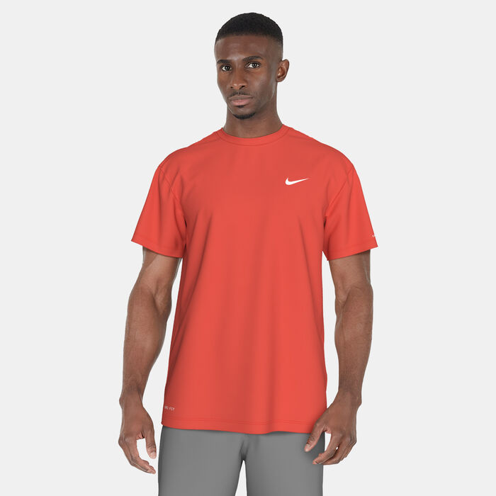 Nike Swim Men's Icon Hydro Rashguard Red image number 0
