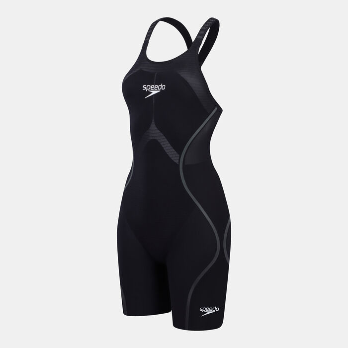 Speedo Women's Fastskin LZR Pure Intent 2.0 Kneeskin Swimsuit Black image number 0
