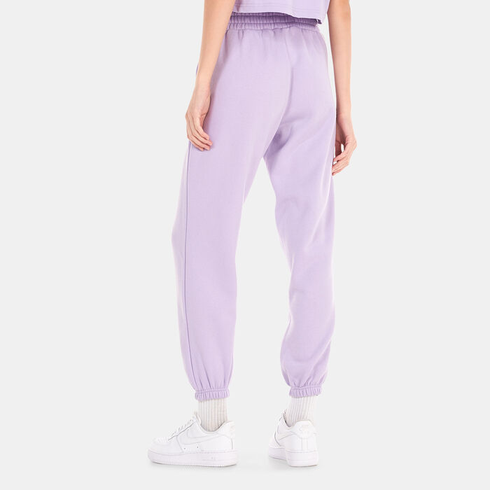 The Giving Movement Printed Organic Fleece Joggers White image number 1