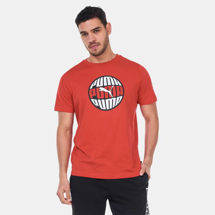 PUMA Men's Graphics Circular T-Shirt Red image number 0