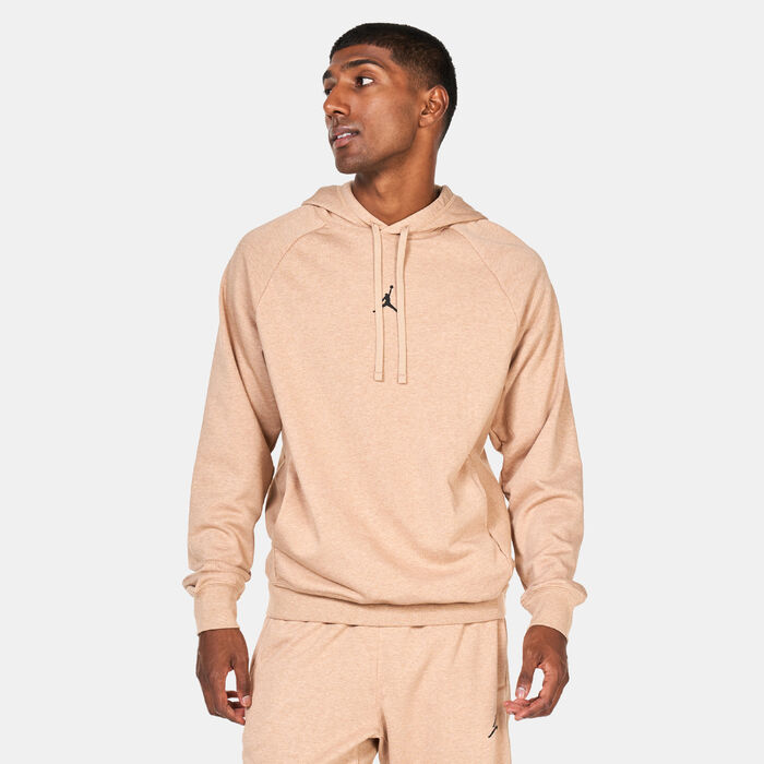 Jordan Men's Dri-FIT Sport Crossover Fleece Basketball Hoodie Beige image number 0