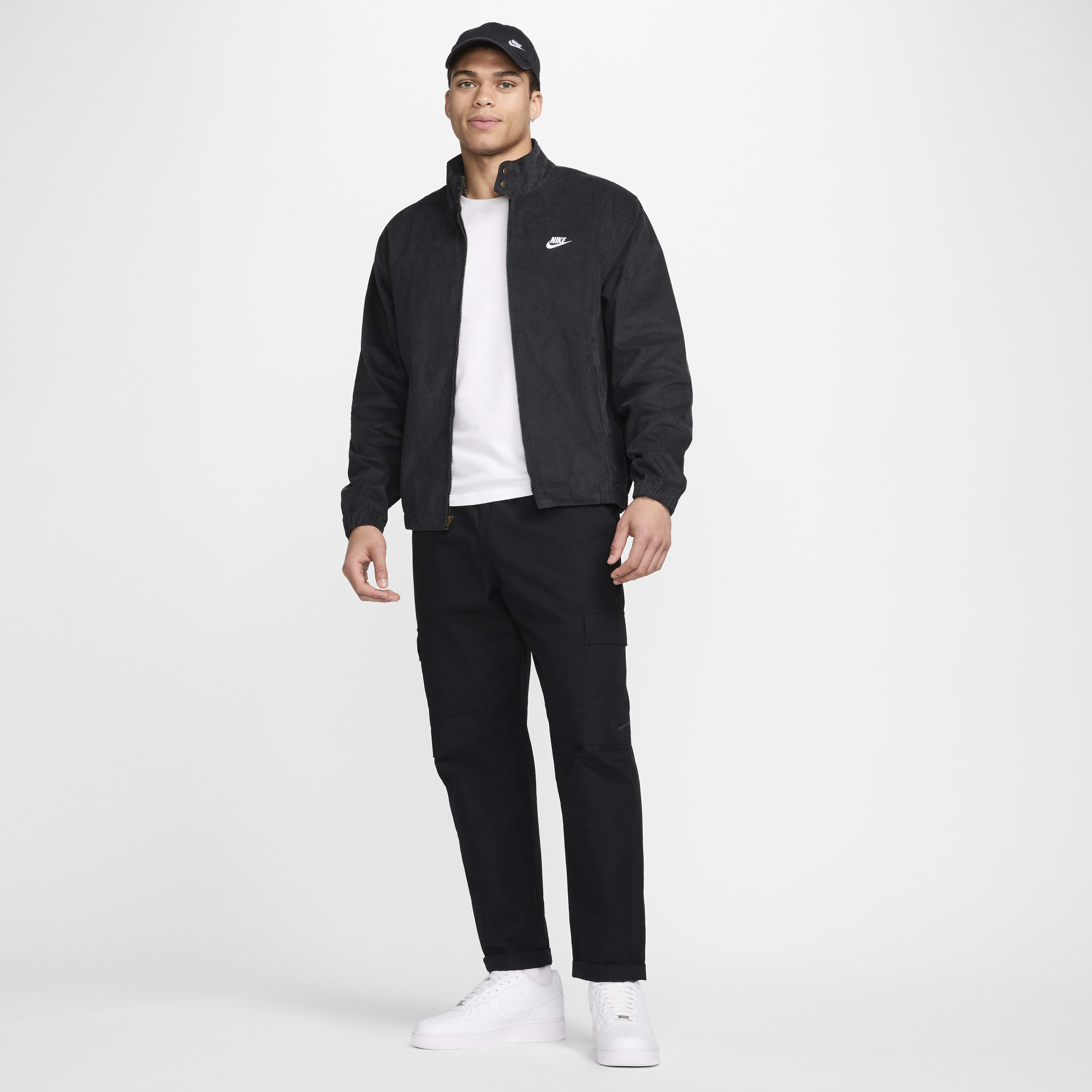 nike black cord jacket