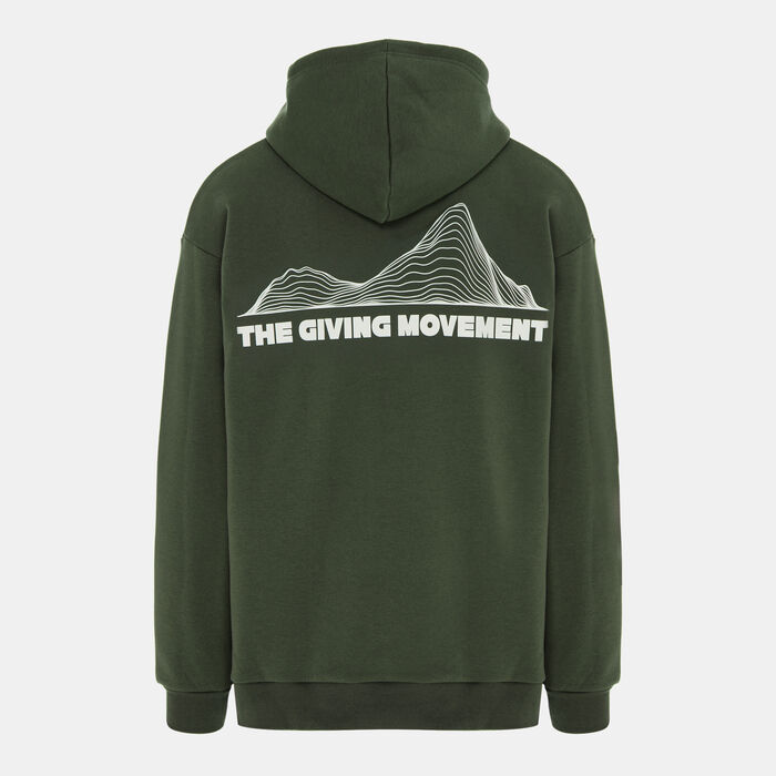 The Giving Movement Men's Map Print Hoodie Beige image number 1