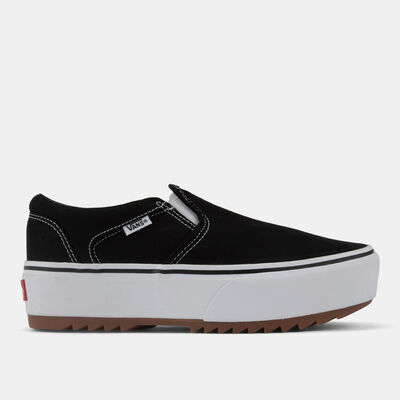 Vans Women’s Asher Platform Slip-On Shoes Black