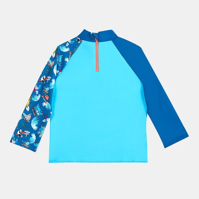 Speedo Kids' Long Sleeve Printed Rashguard (Baby and Toddler) Green