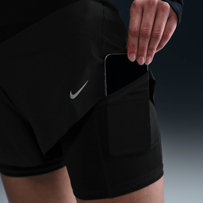 Nike Women's Swift Dri-FIT 2-in-1 Running Shorts Black image number 5