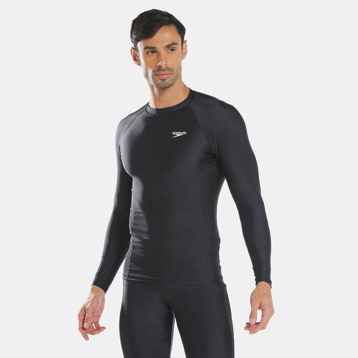 Speedo Men's Long Sleeve Rashguard Black image number 0