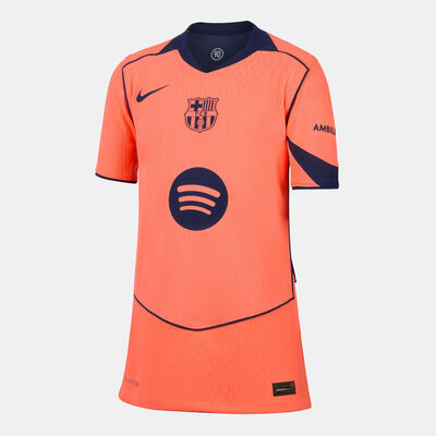 Nike Kids' FC Barcelona 25/26 3rd Replica Football Jersey Orange