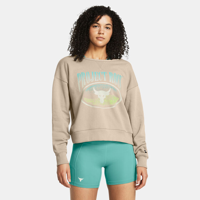 Under Armour Women's Project Rock Sweatshirt Brown image number 0