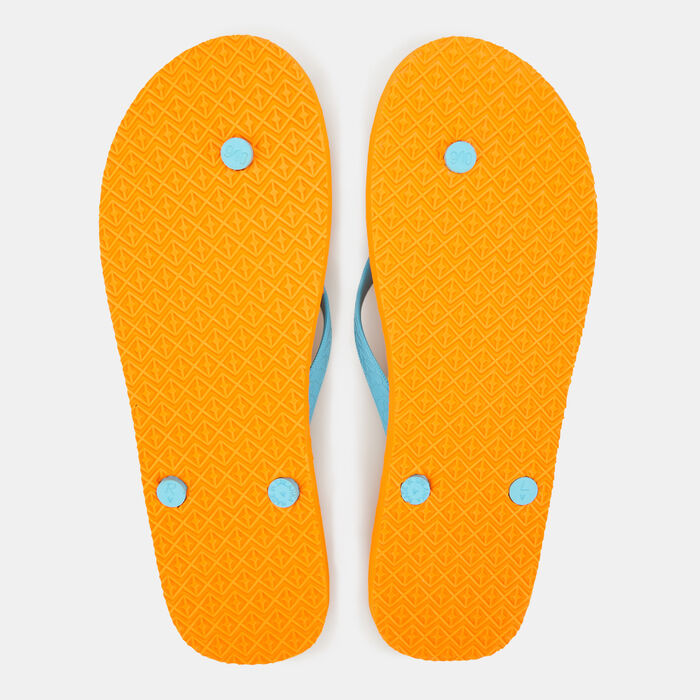 Chupps Men's Banana Leaf Flip Flops Orange image number 1