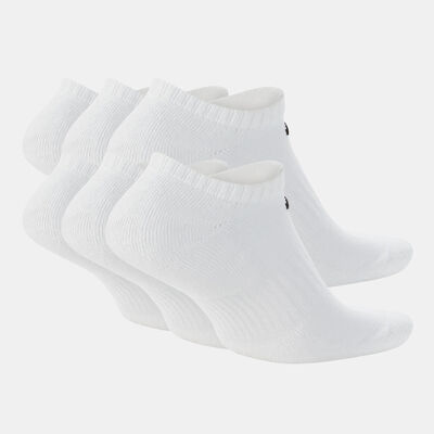 Nike Men's Everyday Cushioned Training No-Show Socks (6 Pairs) White