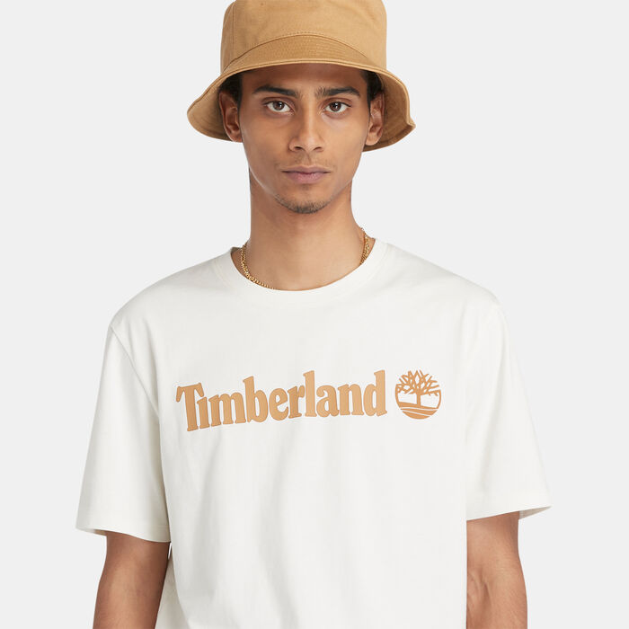 Timberland Men's Linear Logo T-Shirt White image number 3
