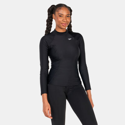 Zando Womens Athletic Swimsuits for Women Swimwear Long Sleeve One Piece  Rash Guard Zip Floral UPF 50+ Bathing Suit Black S price in UAE,   UAE