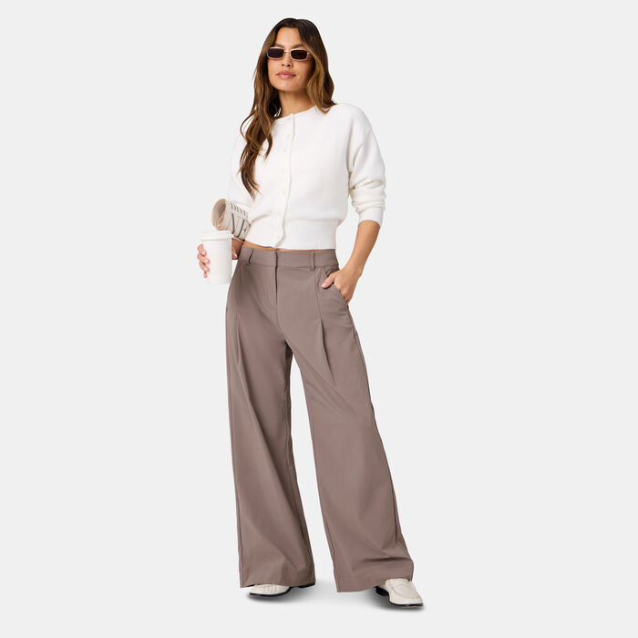 Fabletics Women's Everyday Wide-Leg Pants Brown image number 2