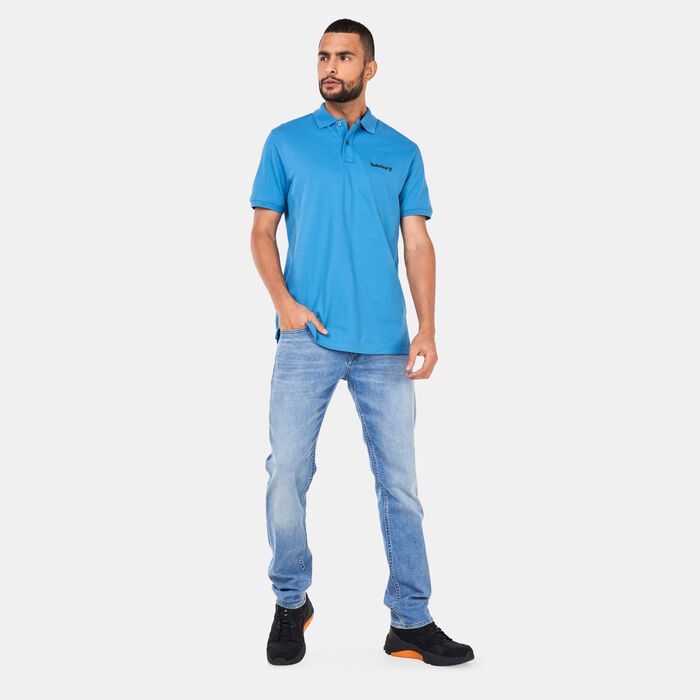 Timberland Men's Small Logo Polo Shirt Blue image number 2