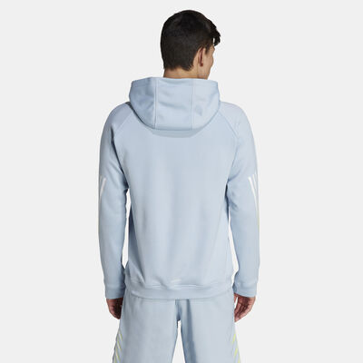 adidas Men's Train Icons 3-Stripes Training Hoodie Blue
