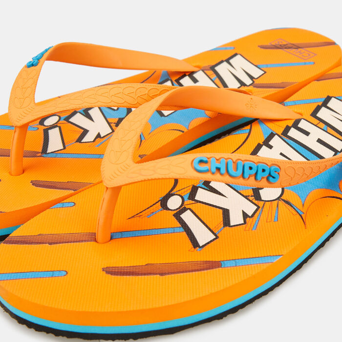 Chupps Men's Mummy Ka Pyaar Flip Flops Orange image number 2
