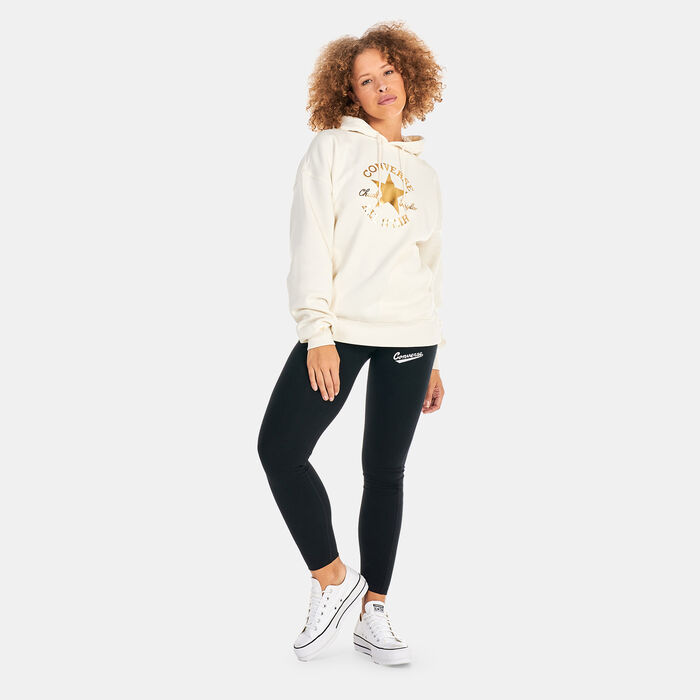 Converse Women's ​Chuck Taylor Patch Pullover Hoodie White image number 2