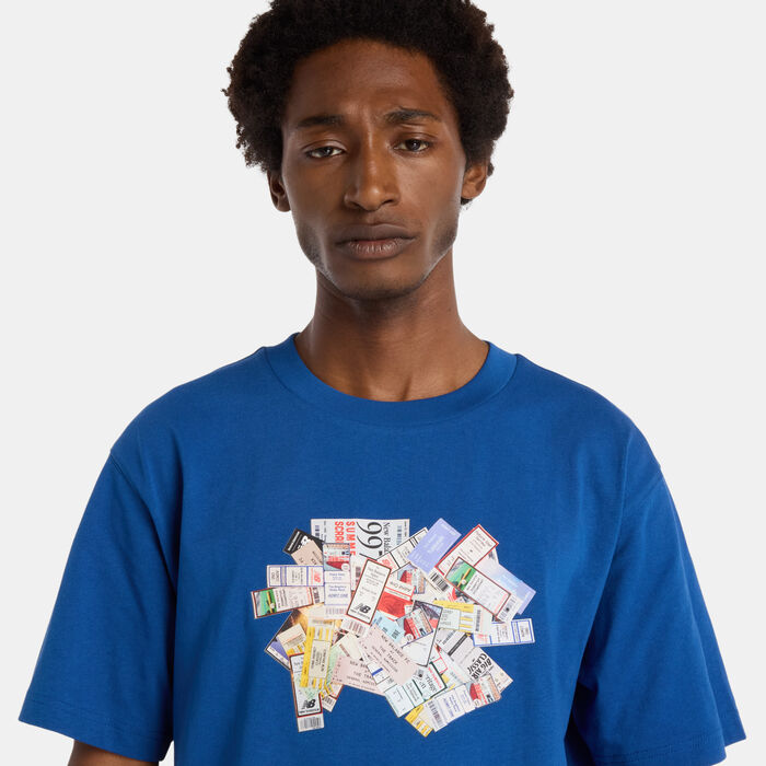 New Balance Men's Athletics Ticket T-Shirt Blue image number 3