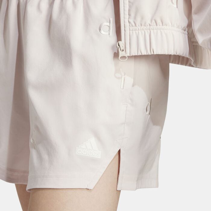 adidas Women's Embroidery Shorts Pink image number 4